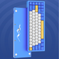 AJAZZ AC067 Mountain Blue Gasket RGB Mechanical Keyboard